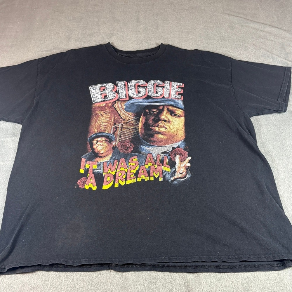 Notorious BIG Biggie Smalls It Was All A Dream Graphic T-Shirt Mens XL Black